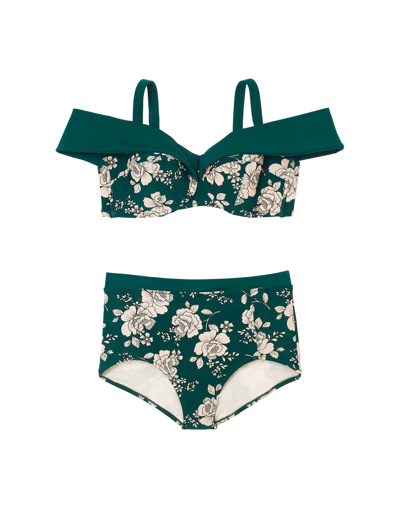 Baylie Bikini Swimwear Top Plus | Outlined Roses