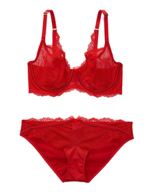 Adore Me Hannalee in color Barbados Cherry and shape full coverage