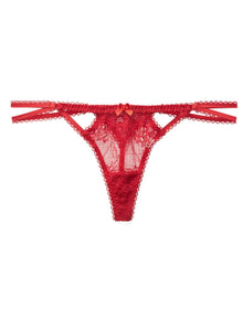 Adore Me Kimmy Strappy Thong in color Jester Red and shape thong