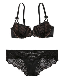 Adore Me Enny Contour Bra in color Jet Black and shape balconette