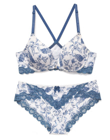 Adore Me Anais in color Toile de Peacock C01 V2 and shape demi