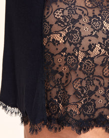 Adore Me Ellenor Slip in color Jet Black and shape slip