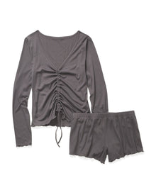 Adore Me Joyce PJ Short Set in color Excalibur and shape pj