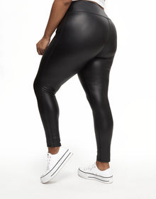 Adore Me Lucy Faux Leather Legging in color Meteorite and shape legging