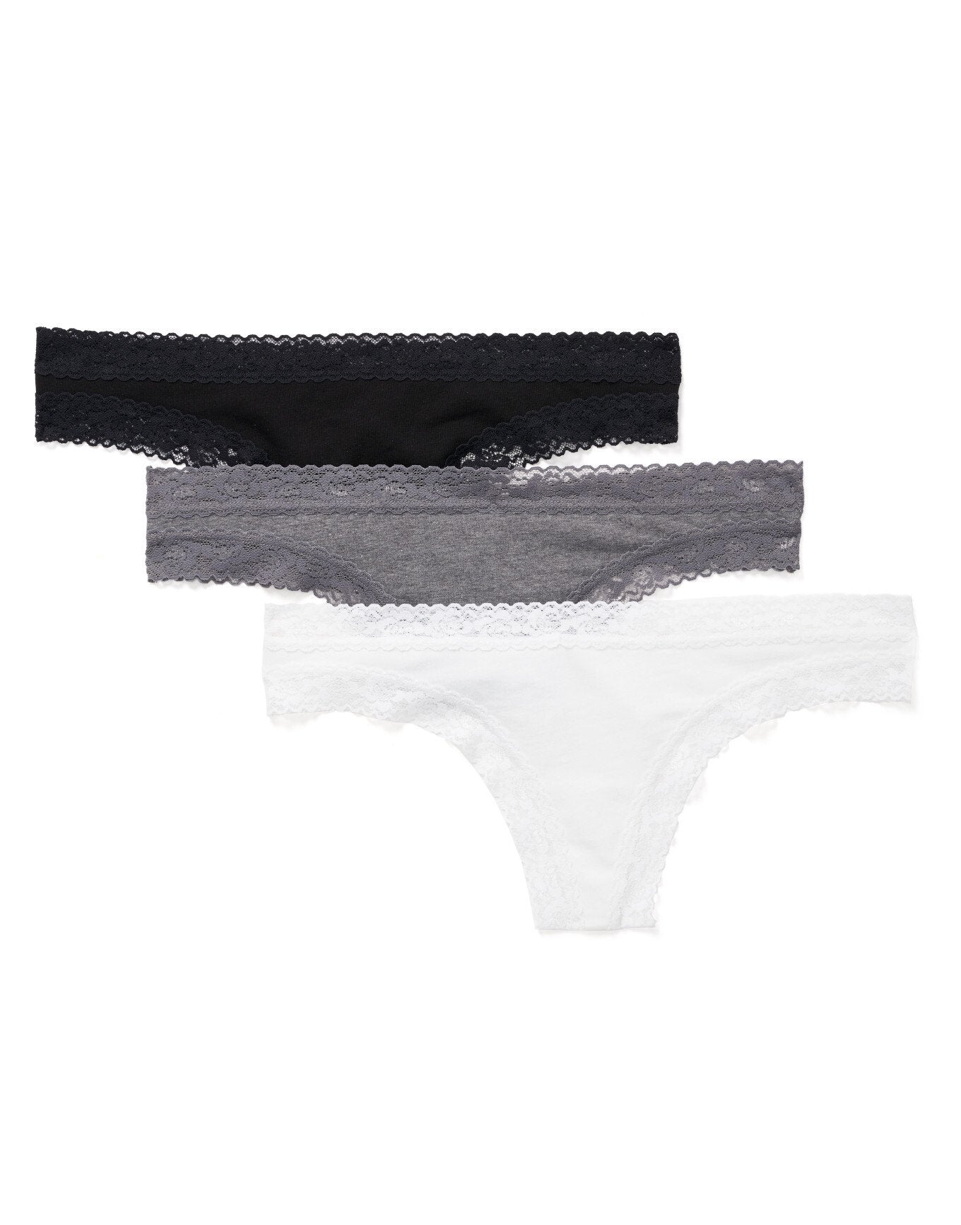 Adore Me ELITE Pack Cotton Basic in color Multi Color and shape thong