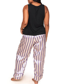 Adore Me Alania Tank & Pant Set in color Common Line C01 and shape pj