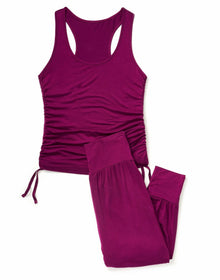 Adore Me Jayden Tank & Pant Set in color Magenta Purple and shape pj