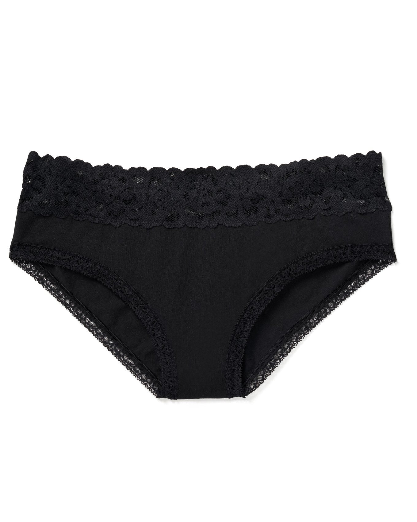 Adore Me Millie Cotton Hipster in color Jet Black and shape hipster