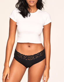 Adore Me Millie Cotton Hipster in color Jet Black and shape hipster