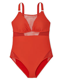 Adore Me Cloralin One-Piece in color Fiesta and shape one piece