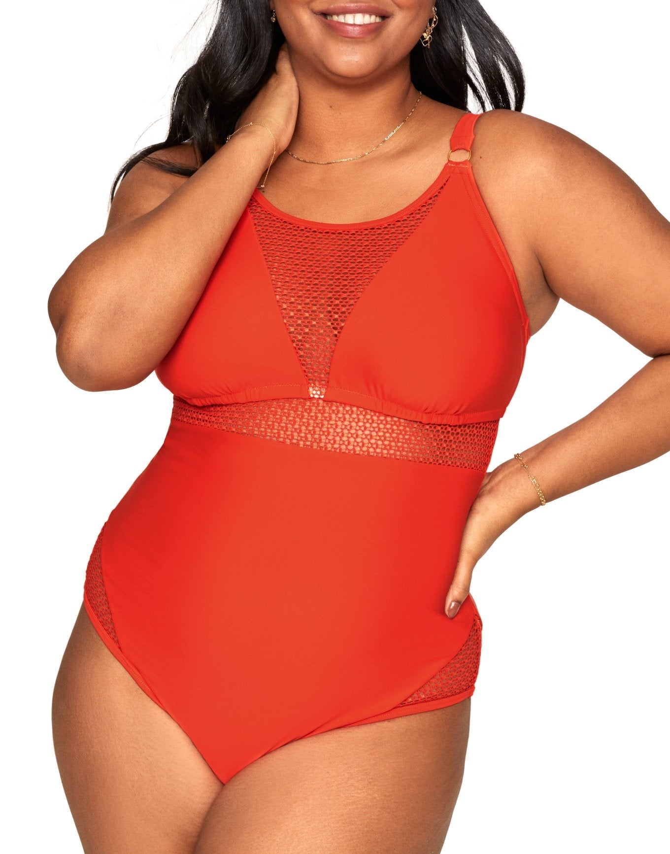 Adore Me Cloralin One-Piece in color Fiesta and shape one piece