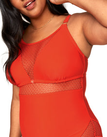 Adore Me Cloralin One-Piece in color Fiesta and shape one piece