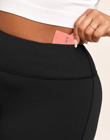 Adore Me Joceline Recycled Crop Legging in color Noir and shape legging