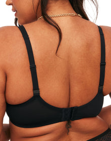 Adore Me Ivy Mesh Underwired Triangle Bralette in color Jet Black and shape triangle