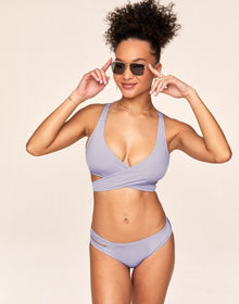 Adore Me Dulce in color Purple Heather and shape two piece