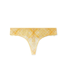 Adore Me Nikki Mesh & Lace Thong in color Picnic Checks C01 and shape thong