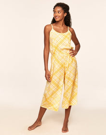 Adore Me Grace 100% Rayon Jumpsuit in color Picnic Checks C01 and shape romper