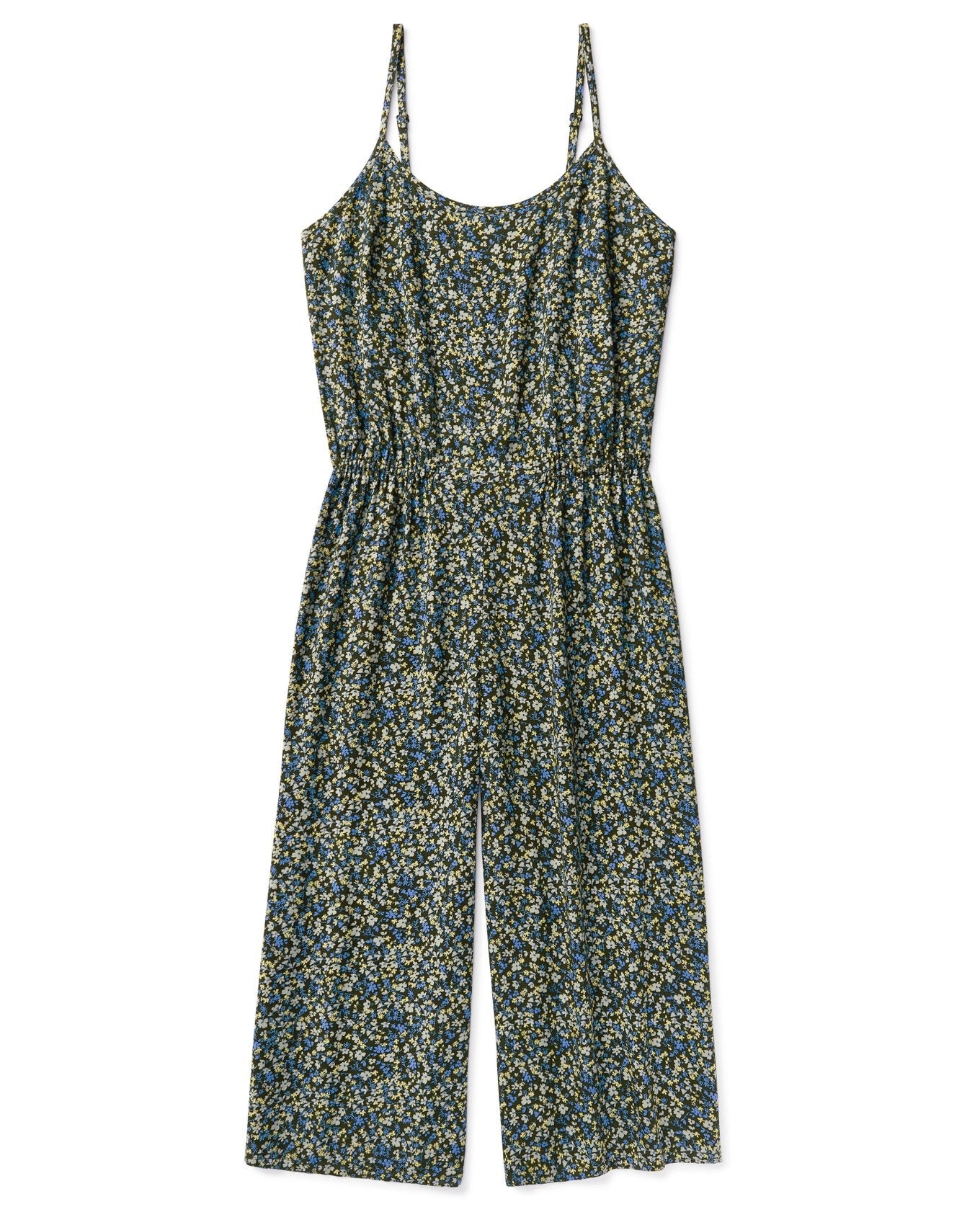 Adore Me Grace 100% Rayon Jumpsuit in color Meadow Ditsies C01 and shape romper