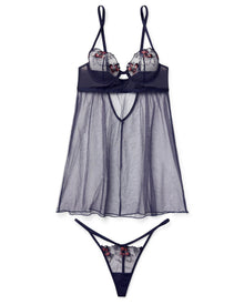 Adore Me Farah in color Evening Blue and shape babydoll