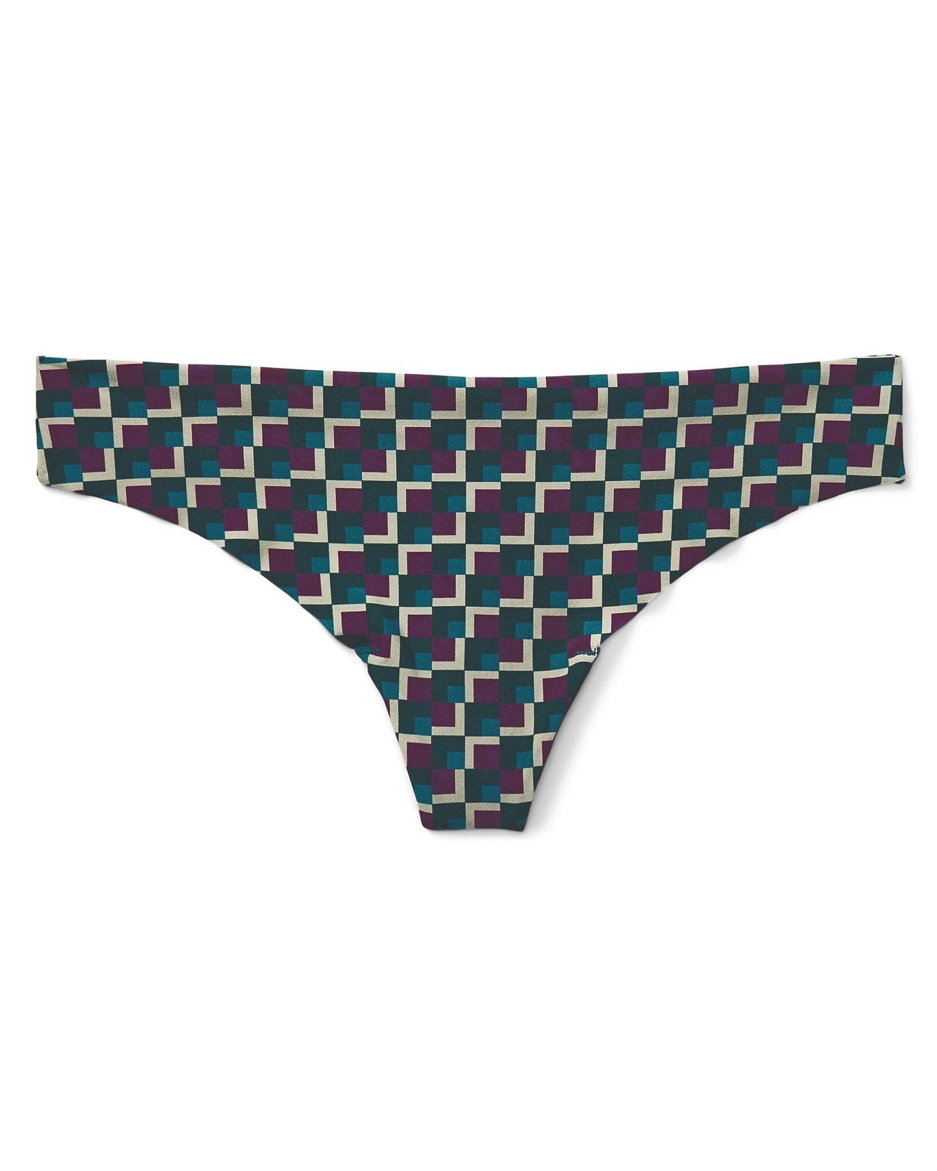 Adore Me Annie No-Show Thong in color Retro Tile C01 and shape thong