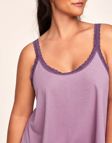 Adore Me Cailey Cami & Short Set in color Mauve Mist and shape pj
