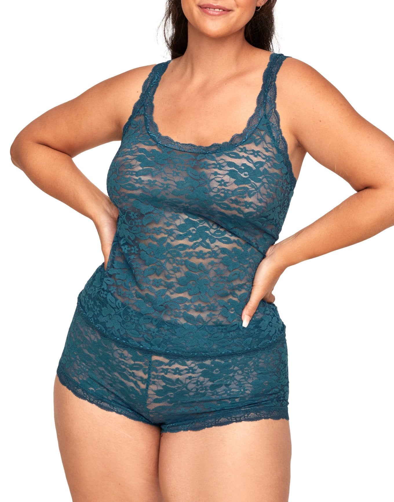 Adore Me Roanne Tank & Shorts Set in color Blue Coral and shape pj