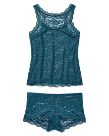 Adore Me Roanne Tank & Shorts Set in color Blue Coral and shape pj