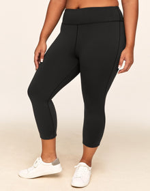 Adore Me Cora Cozy Crop Crop Legging in color Noir and shape legging