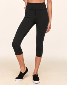 Adore Me Cora Cozy Crop Crop Legging in color Noir and shape legging