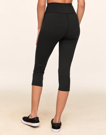 Adore Me Cora Cozy Crop Crop Legging in color Noir and shape legging