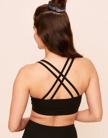Adore Me Cora Cozy Bra Super-Soft Sports Bra in color Noir and shape sports bra