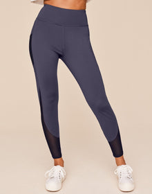 Adore Me Ava Legging Active Legging with Pockets and Mesh Details in color Graystone and shape legging