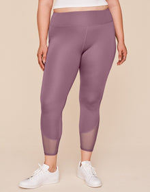 Adore Me Ava Legging Active Legging with Pockets and Mesh Details in color Walkpop_Plum Pie and shape legging