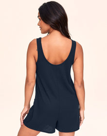 Adore Me Alisa Romper in color Dark Sapphire and shape romper