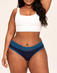 Adore Me Millie Cotton Pack Hipster Panties (Pack of 3) in color Multi- BBP and shape hipster