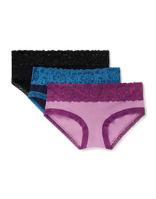 Adore Me Millie Cotton Pack Hipster Panties (Pack of 3) in color Multi- BBP and shape hipster