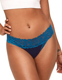 Adore Me Kourtney Cotton Pack Thong Panties (Pack of 3) in color Multi- BBP and shape thong