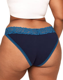 Adore Me Joanie Cotton Pack Bikini Panties (Pack of 3) in color Multi- BBP and shape bikini
