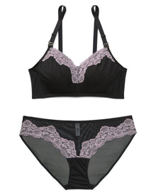 Adore Me Enora Nursing in color Jet Black and shape bralette