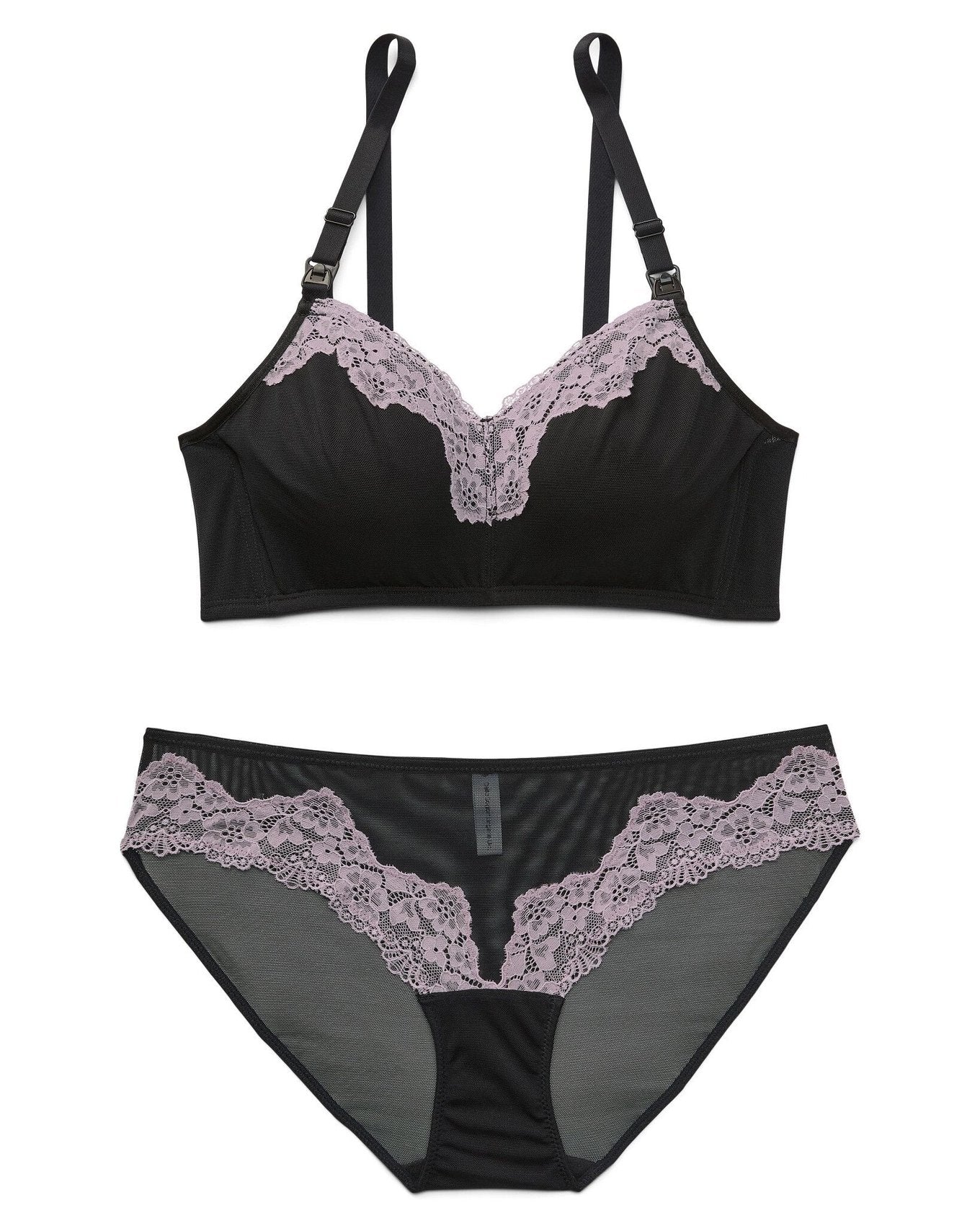 Adore Me Enora Nursing in color Jet Black and shape bralette