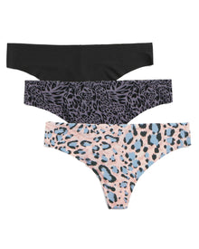 Adore Me Annie Invisible Pack Thong Panties (Pack of 3) in color Multi- BPP and shape thong
