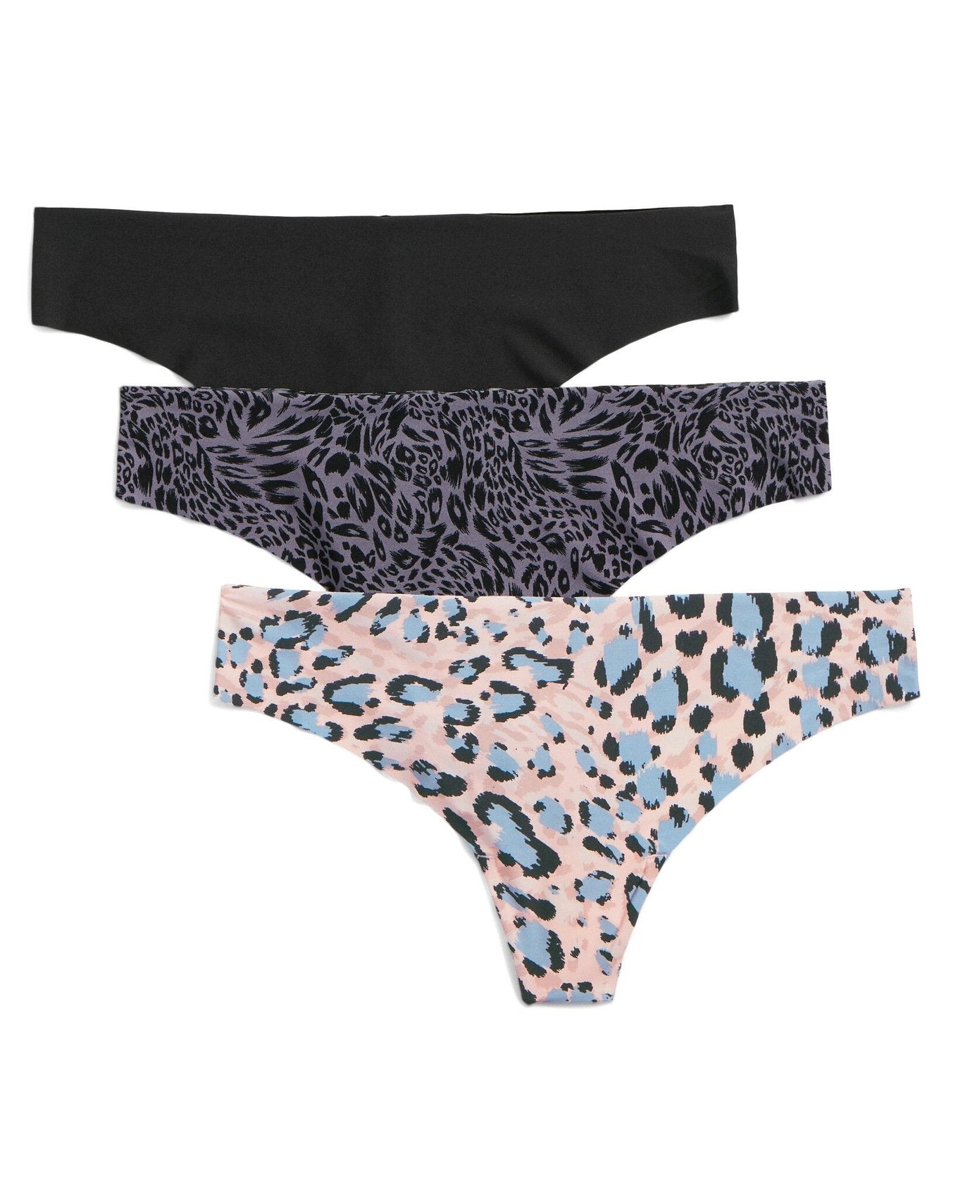 Adore Me Annie Invisible Pack Thong Panties (Pack of 3) in color Multi- BPP and shape thong