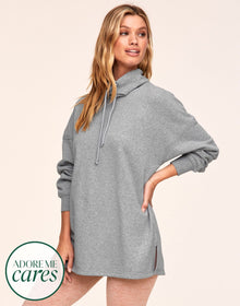 Adore Me Cate Sweatshirt in color Light Heather Gray and shape sweatshirt