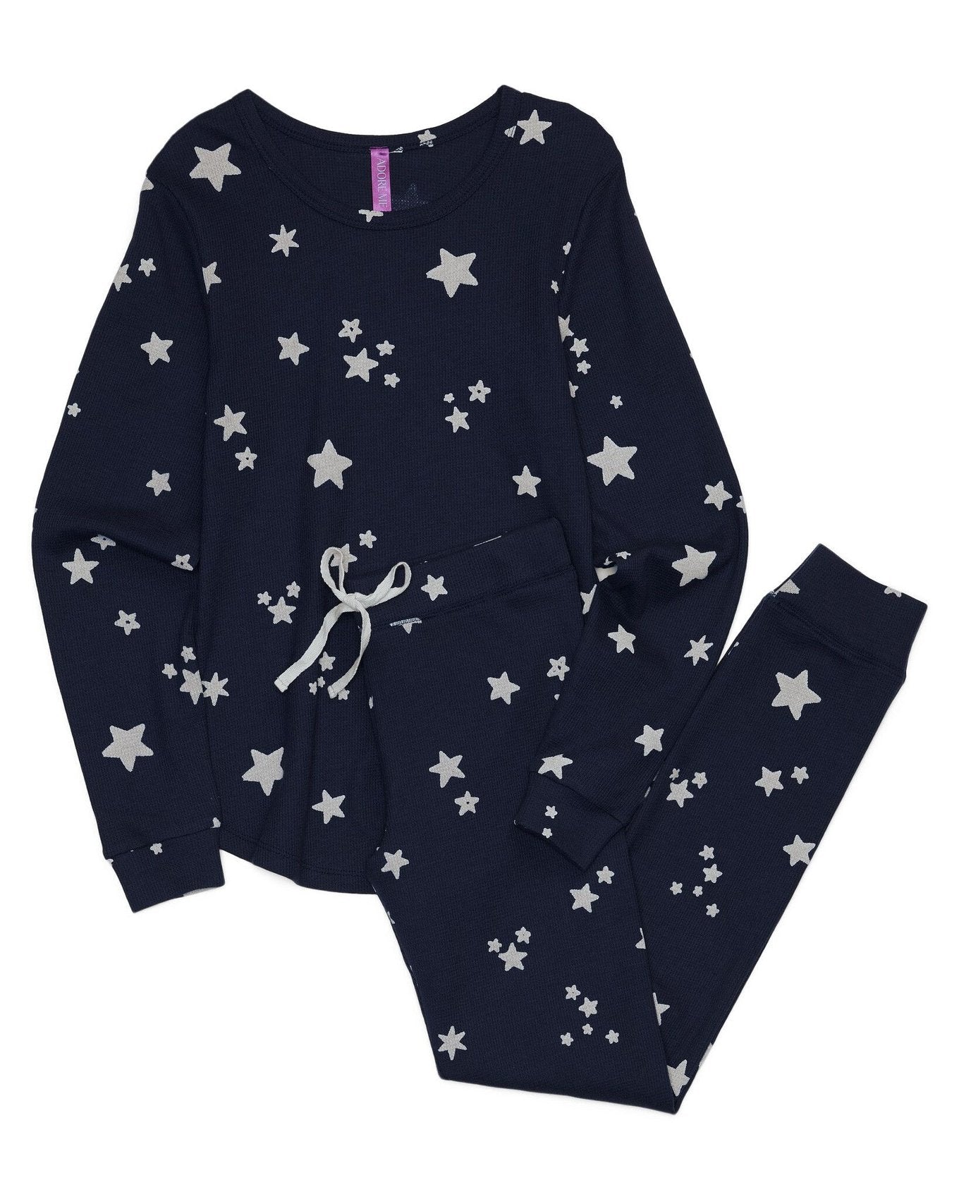 Adore Me Muriel Long-Sleeve Top & Legging Set in color Into the Stars C04 and shape pj