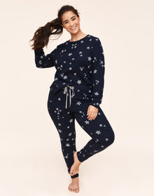 Adore Me Muriel Long-Sleeve Top & Legging Set in color Into the Stars C04 and shape pj