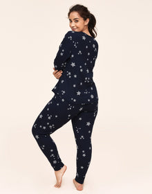 Adore Me Muriel Long-Sleeve Top & Legging Set in color Into the Stars C04 and shape pj