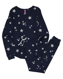 Adore Me Muriel Long-Sleeve Top & Legging Set in color Into the Stars C04 and shape pj