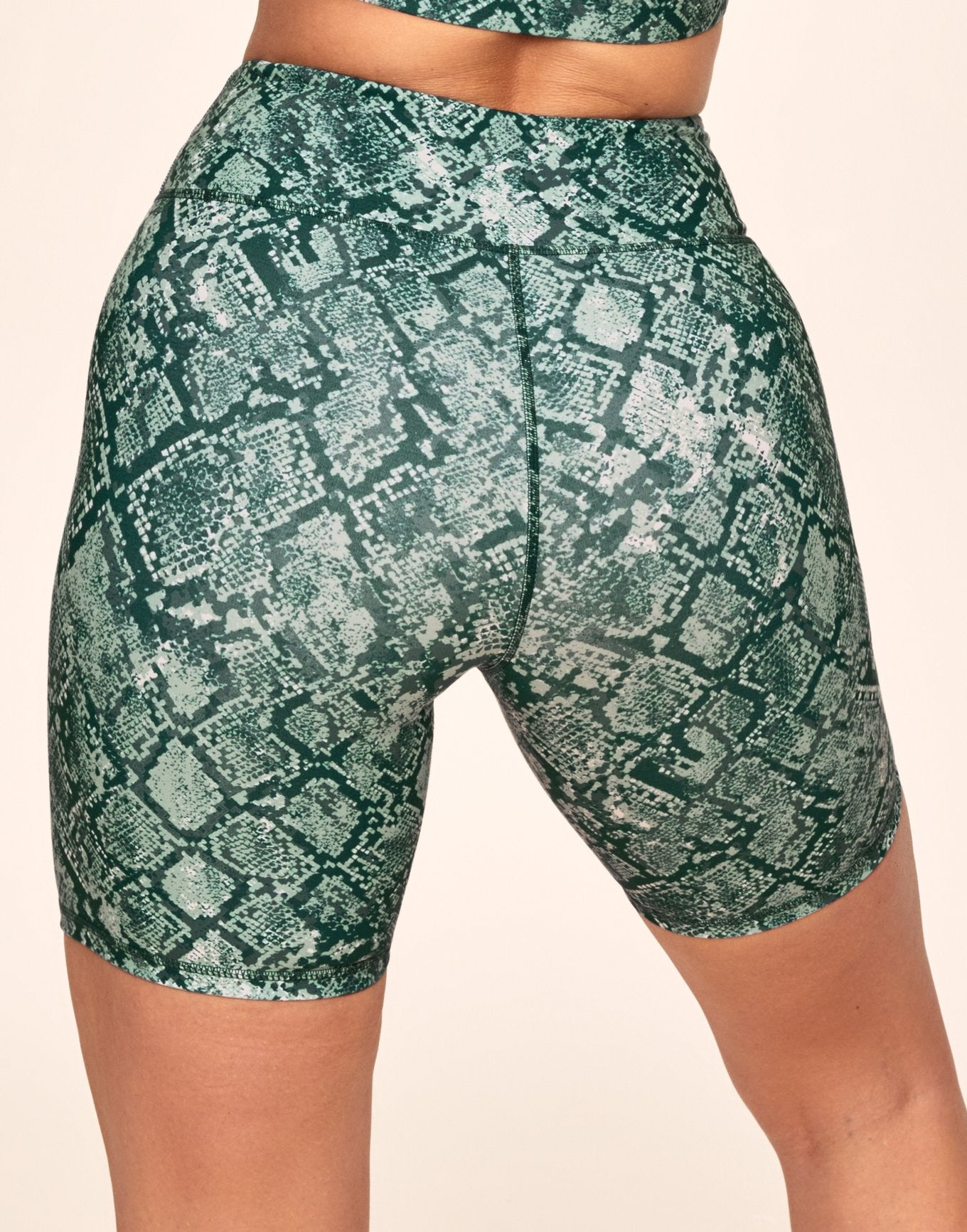 Adore Me Cora Cozy Biker Short Biker Short in color Forrest Snake and shape short