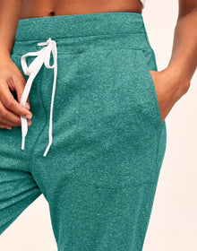 Adore Me Edyn Heather Active Jogger with Pockets in color Forever Green Heather and shape jogger