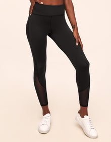 Adore Me Ava Cozy Legging Cozy Active Legging with Pockets & Mesh Details in color Noir and shape legging